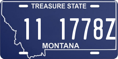 MT license plate 111778Z
