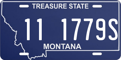 MT license plate 111779S