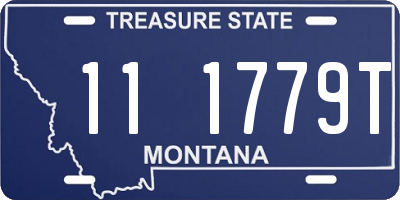 MT license plate 111779T