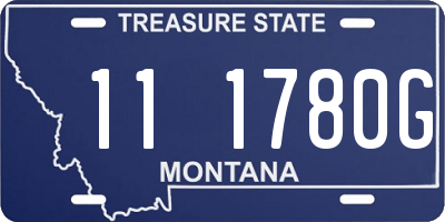 MT license plate 111780G