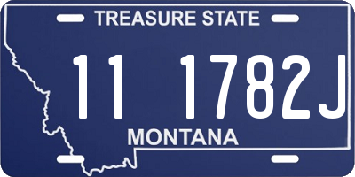 MT license plate 111782J