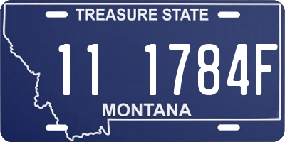 MT license plate 111784F