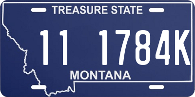 MT license plate 111784K