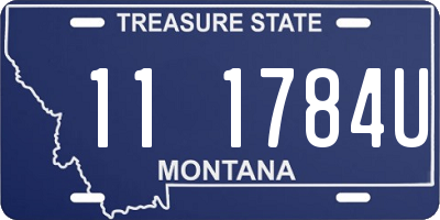 MT license plate 111784U