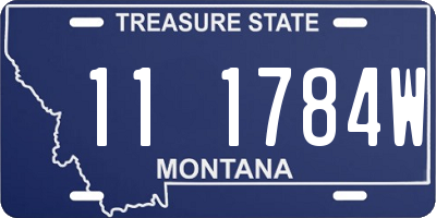 MT license plate 111784W