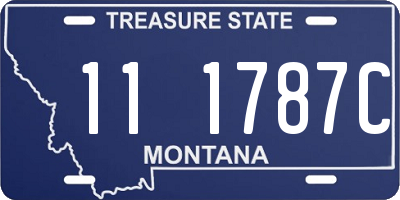 MT license plate 111787C