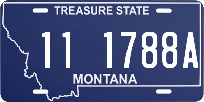 MT license plate 111788A