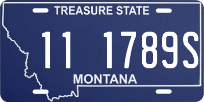 MT license plate 111789S