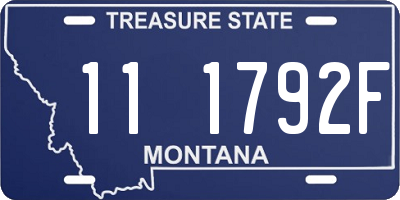 MT license plate 111792F