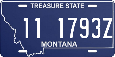 MT license plate 111793Z