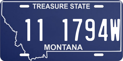 MT license plate 111794W