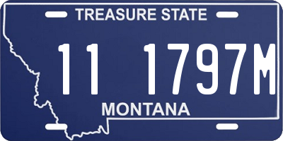 MT license plate 111797M