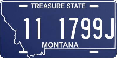 MT license plate 111799J