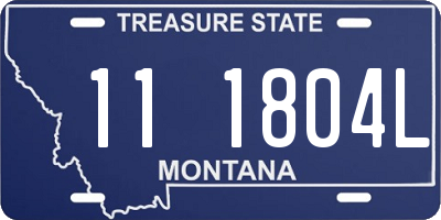 MT license plate 111804L