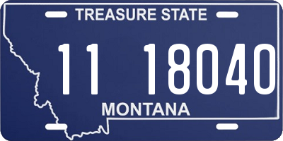 MT license plate 111804O