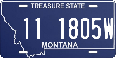 MT license plate 111805W