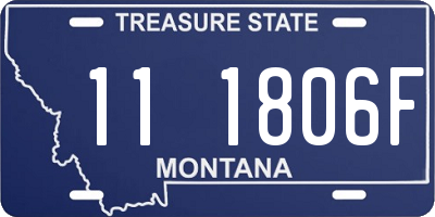 MT license plate 111806F