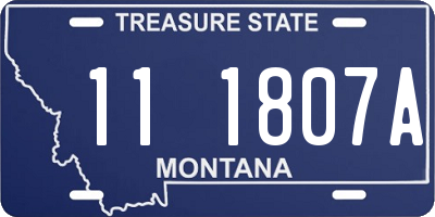 MT license plate 111807A