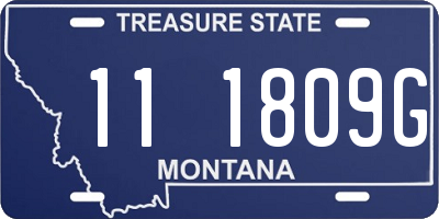 MT license plate 111809G