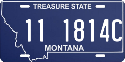 MT license plate 111814C