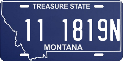 MT license plate 111819N