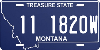 MT license plate 111820W