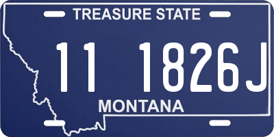 MT license plate 111826J