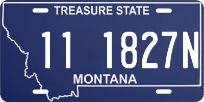 MT license plate 111827N