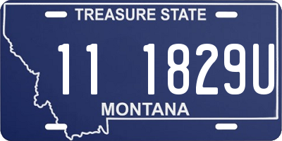 MT license plate 111829U