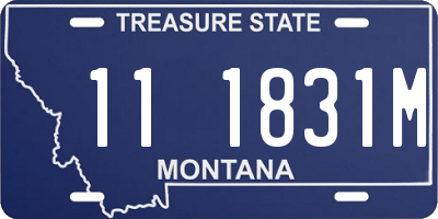 MT license plate 111831M