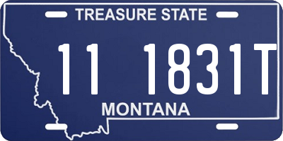 MT license plate 111831T