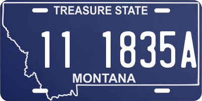 MT license plate 111835A