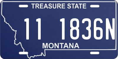 MT license plate 111836N