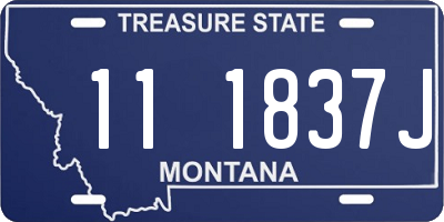 MT license plate 111837J