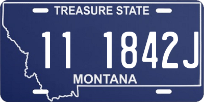 MT license plate 111842J