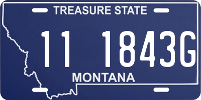 MT license plate 111843G