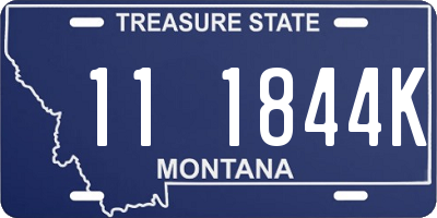MT license plate 111844K