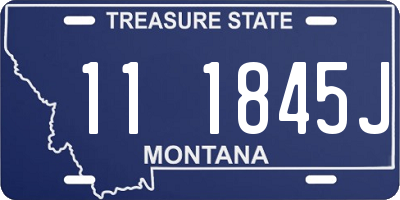 MT license plate 111845J