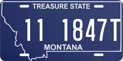 MT license plate 111847T