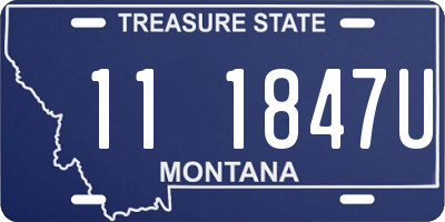 MT license plate 111847U