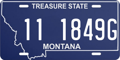 MT license plate 111849G