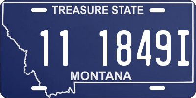 MT license plate 111849I