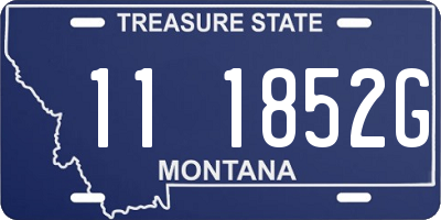 MT license plate 111852G