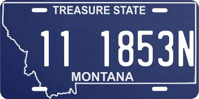 MT license plate 111853N