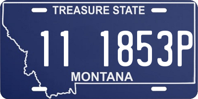 MT license plate 111853P