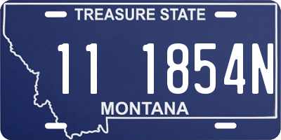 MT license plate 111854N