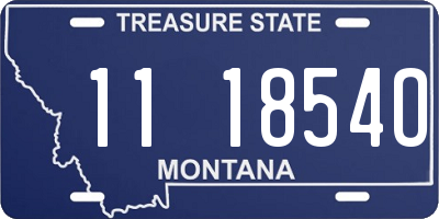 MT license plate 111854O