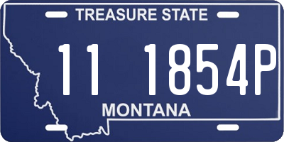 MT license plate 111854P