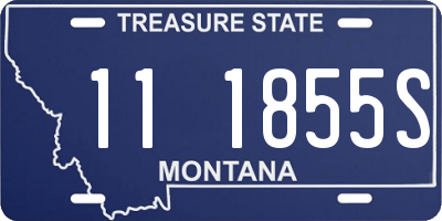 MT license plate 111855S