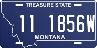 MT license plate 111856W